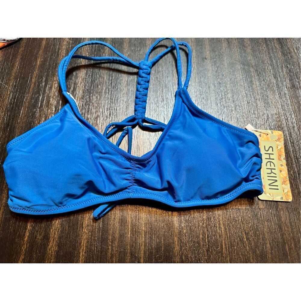 Shekini NWT blue bikini top size S